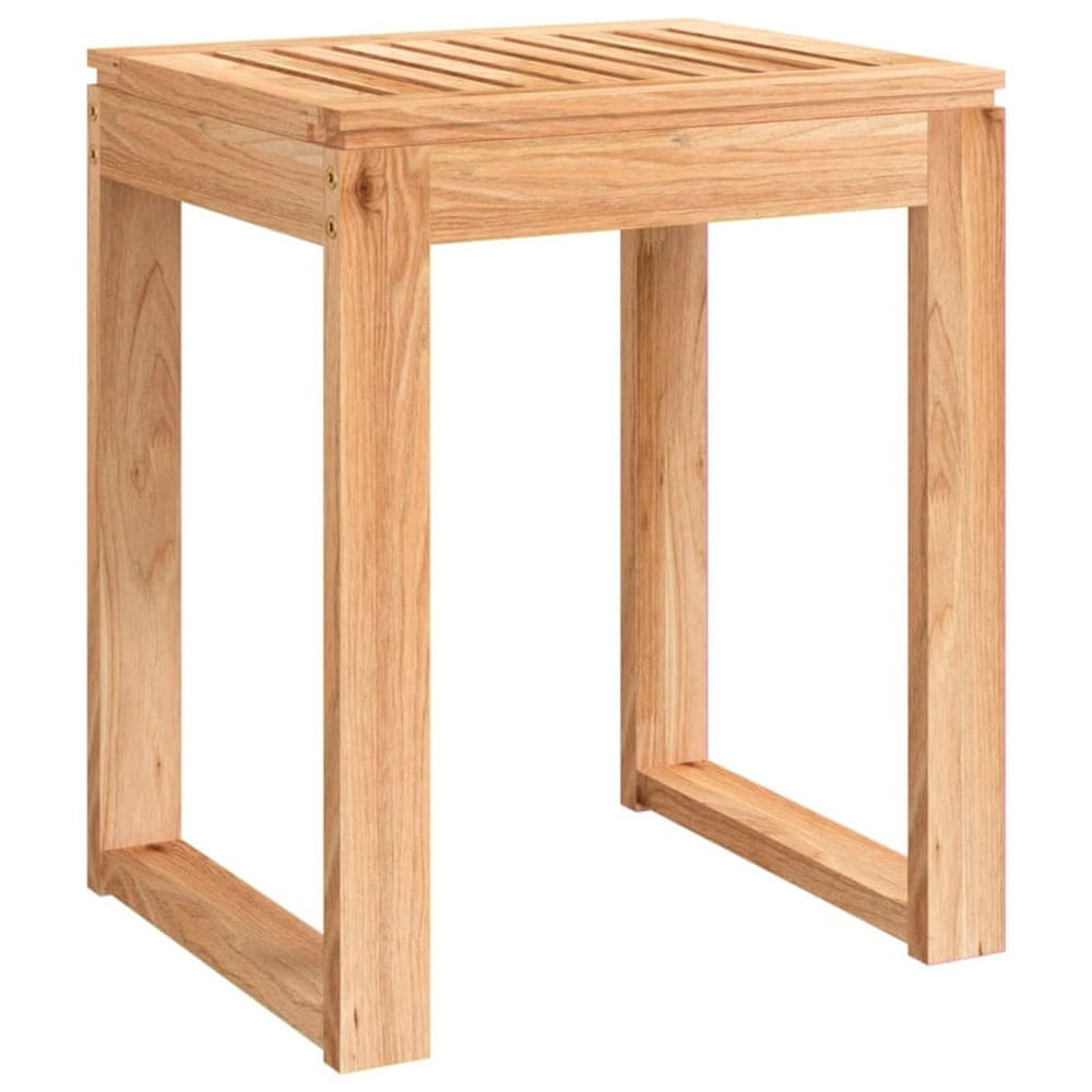 Vidaxl Kúpeľňová stolička 40x30x46 cm masívne orechové drevo